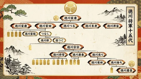 徳川家の家系図｜15代将軍一覧と実子・養子・御三家のつながりを図解