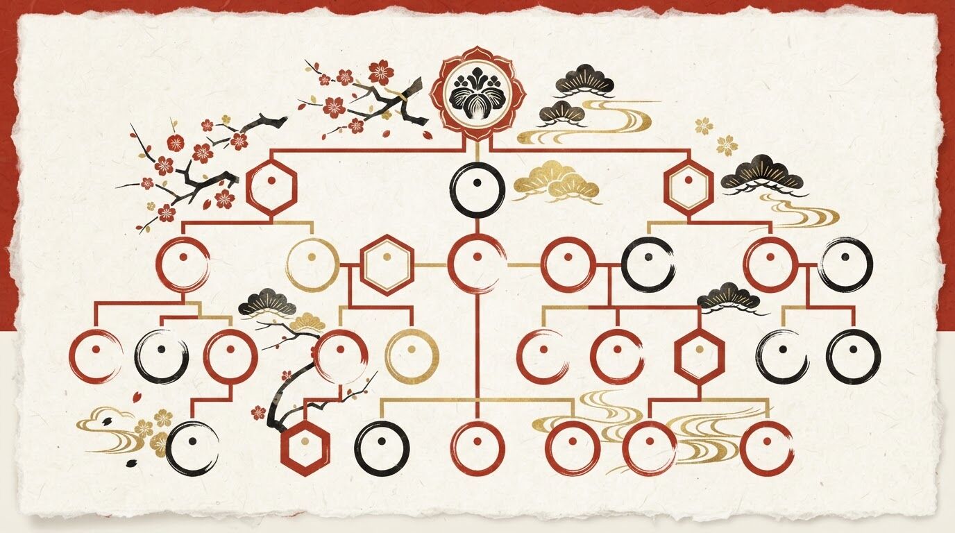 住宅ローン申込書の続柄|家系図で見る収入合算者の範囲イメージ
