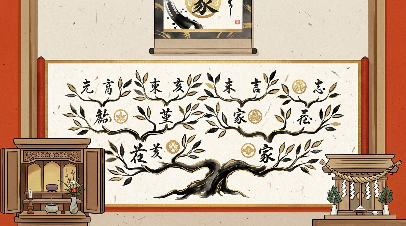 仏壇・神棚に飾る家系図｜和風で残す作り方とマナー