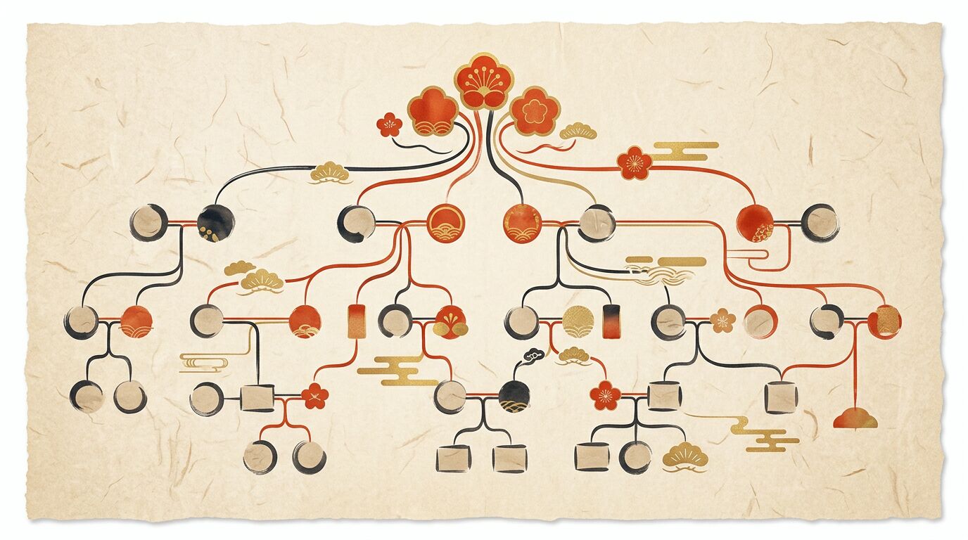 家系図の記号・線の意味を整理した図解