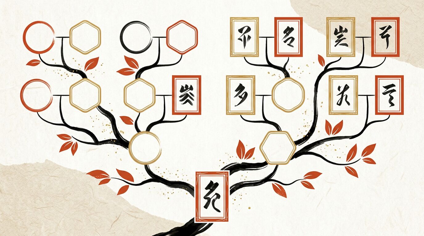 【図解】故人（亡くなった人）の家系図の書き方｜二重枠と没年
