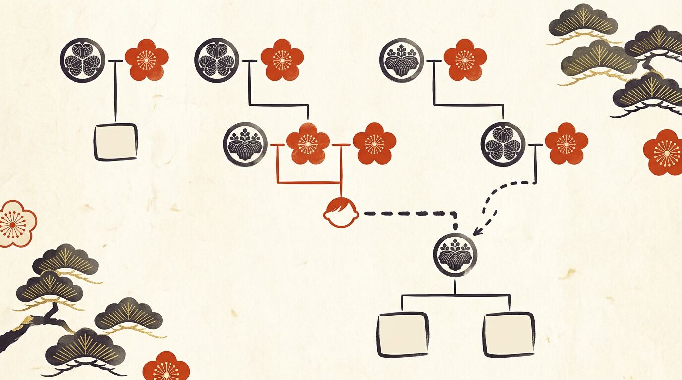 【図解】養子の家系図の書き方|破線で実子と区別する記法を解説