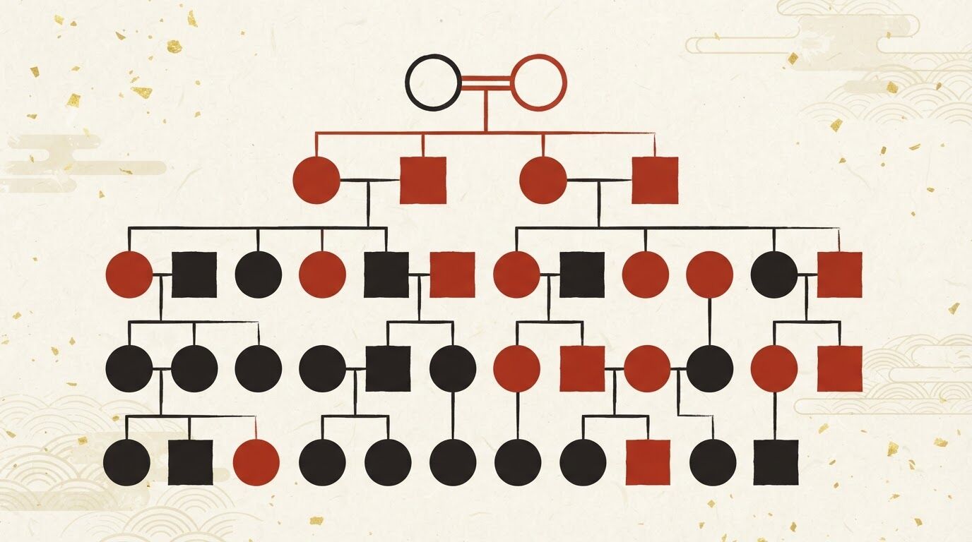 祖父母の兄弟姉妹の呼び方を和紙の家系図で整理した図解