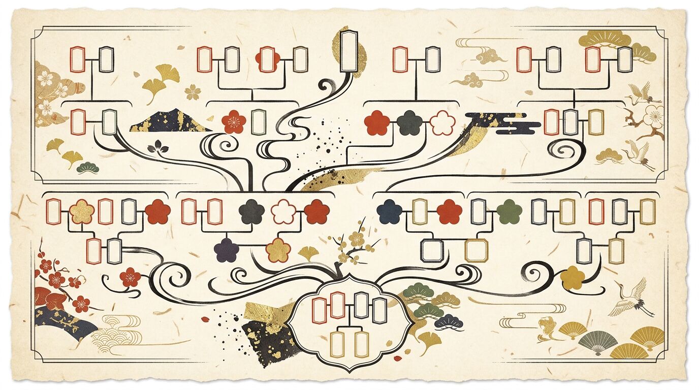 続柄一覧図｜家系図で見る続柄の全体像と親等の早見表
